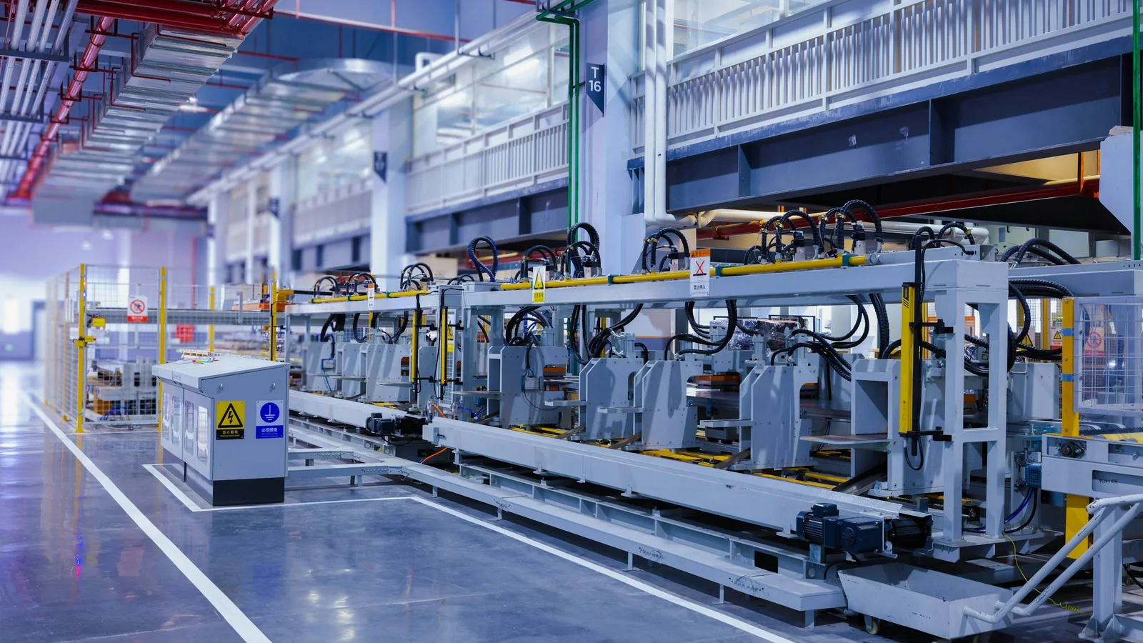 Injection molding production line in a clean factory