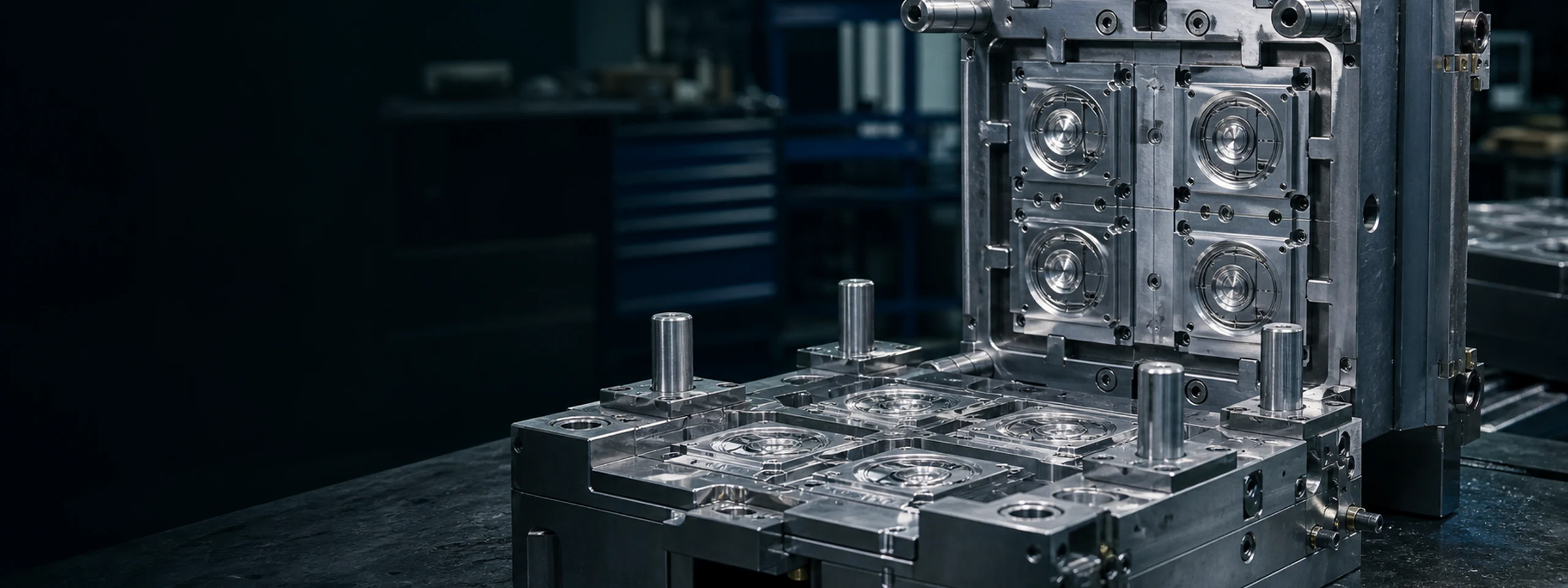 Precision multi-cavity injection mold tooling